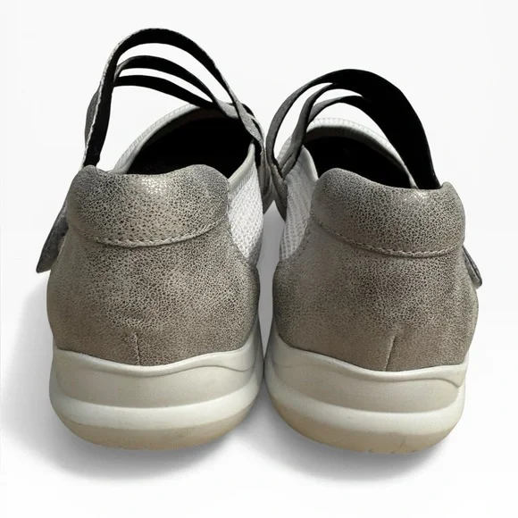 Aravon Power Comfort Mary Jane Knit Shoes Gray Silver Size US 8.5 UK 6 Comfort - Picture 5 of 8